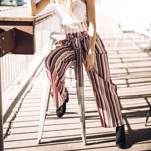Moon River Striped Wide Leg Pants